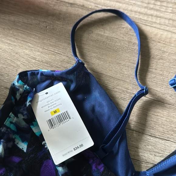 NWT On Gossamer Next To Nothing Bralette, Size Medium, Wind Blosson - Picture 6 of 7